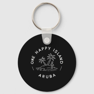 One Happy Island Aruba Souvenir Summer Vacation Ma Key Ring