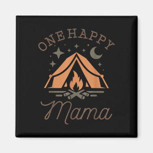 One happy mama camper 1st birthday camping family magnet