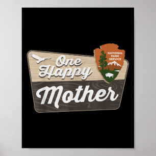 One Happy Mother Camper Matching Birthday Decorati Poster