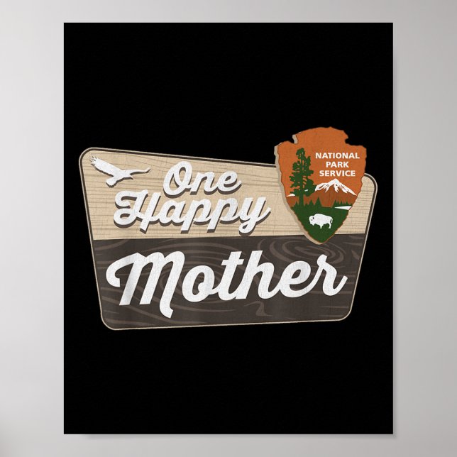 One Happy Mother Camper Matching Birthday Decorati Poster (Front)
