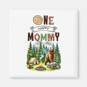 One Happy Mummy Camper First Birthday Camping Bear Magnet