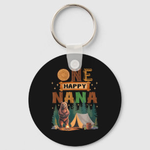 One Happy Nana Camper 1st Birthday Camng Bear  Key Ring