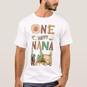 One Happy Nana Camper First Birthday Camping Grand T-Shirt