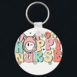 one happy nurse, retro, vintage key ring<br><div class="desc">Durable and lightweight keychain featuring a vibrant,  high-quality print,  perfect for keys,  bags,  backpacks,  small gifts,  souvenirs,  and everyday accessories.</div>