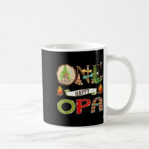 One Happy Opa Camper 1st Birthday Camng Bear  Coffee Mug
