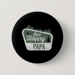 One Happy Papa Matching Family Birthday Party Camp 6 Cm Round Badge