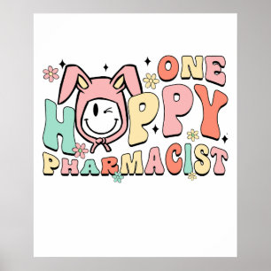 one happy pharmacist, retro, vintage poster