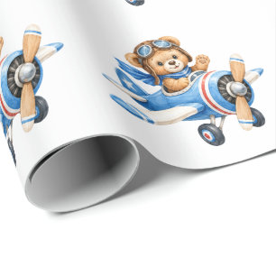 One Happy Pilot 1st. Birthday Party Wrapping Paper
