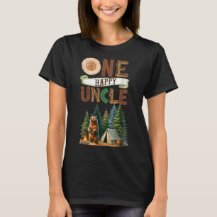 One Happy Uncle Camper First Birthday Camping Bear T-Shirt