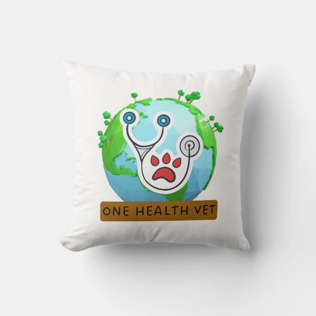 One Health Vet – Vet Global Health Animal Design Cushion (Front)