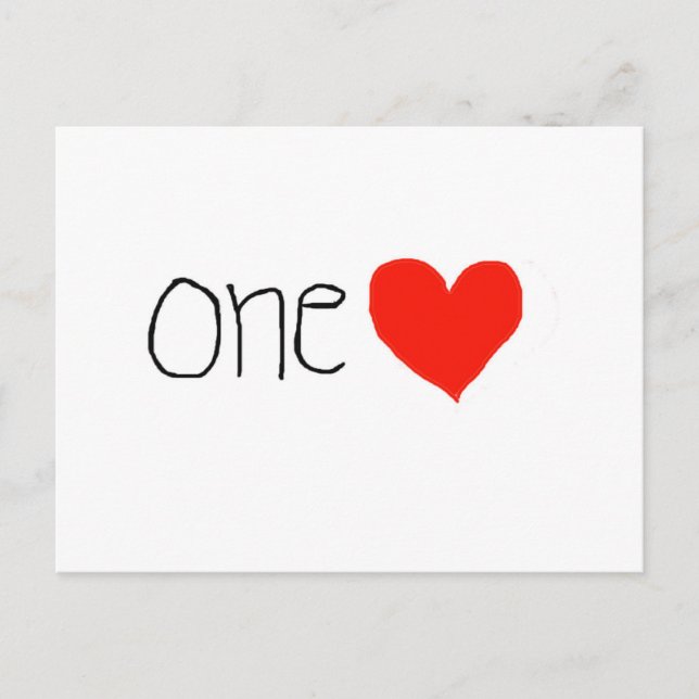 One heart! Postcard! Postcard (Front)