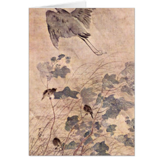 One Heron On Malvenbaum By Matsumura Goshun