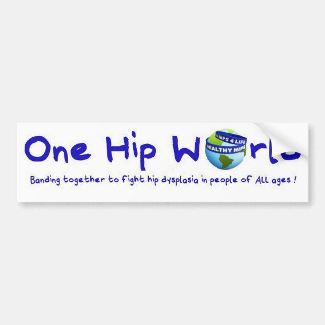 One Hip World bumper sticker (Front)