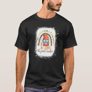 One Hoppy 5th Grade Teacher Easter Leopard Rainbow T-Shirt