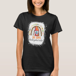 One Hoppy Kindergarten Teacher Easter Leopard Rain T-Shirt