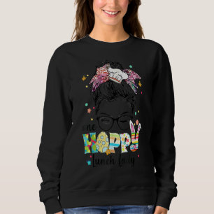 One Hoppy Lunch Lady Cafeteria Staff Easter Outfit Sweatshirt