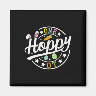 One Hoppy Occupational Therapist Bunny Ears Funny Magnet