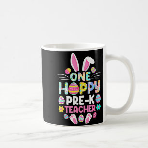 One Hoppy Pre-k Teacher Funny Easter Day Coffee Mug