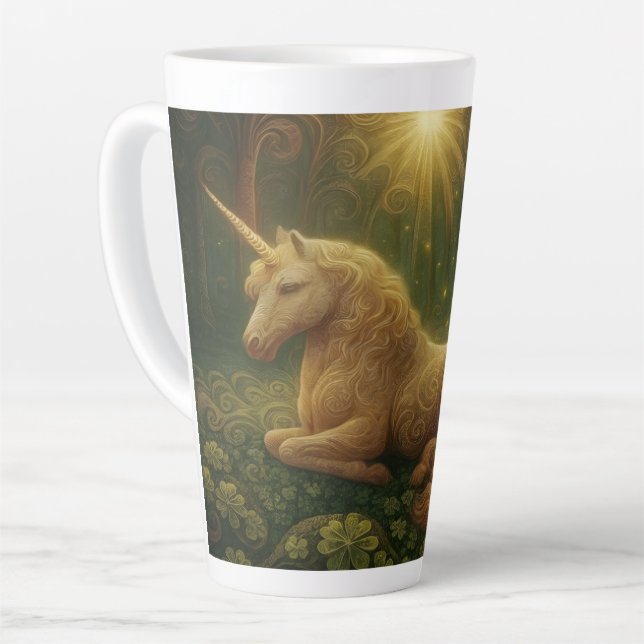 One Horned Legend  Latte Mug (Left Angle)