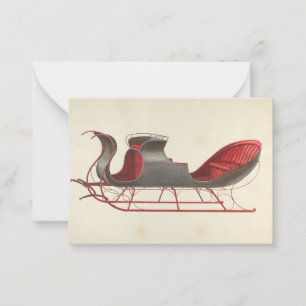 One Horse Open Sleigh - Christmas Card