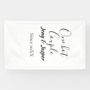 One hot couple add name since 20XX year date Banner