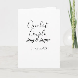 One hot couple add name since 20XX year date Card