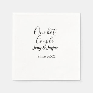 One hot couple add name since 20XX year date Napkin
