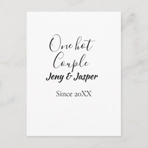 One hot couple add name since 20XX year date Postcard
