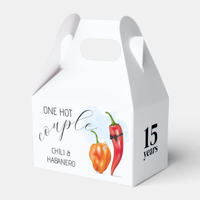 One Hot Couple Wedding Favour Box (Front Side)