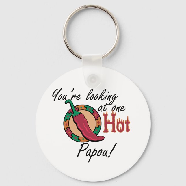 One Hot Papou Key Ring (Front)