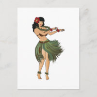 One Hula Girl Dancing