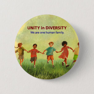 One Human Family 6 Cm Round Badge