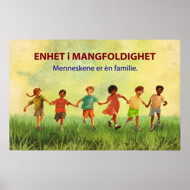 One Human Family (Norwegian) Poster (Front)