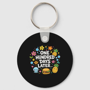 One Hundred Days Later 100 Days Of School Student Key Ring