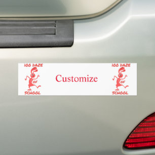 One Hundred Daze Of School Thunder_Cove  Bumper Sticker
