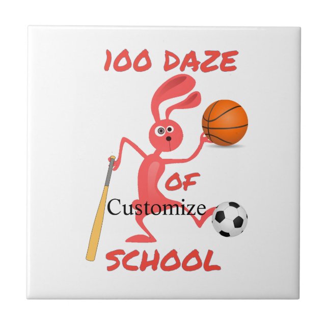 One Hundred Daze Of School Thunder_Cove Ceramic Tile (Front)