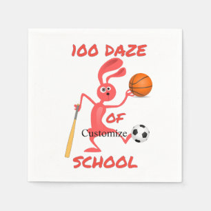 One Hundred Daze Of School Thunder_Cove  Napkin
