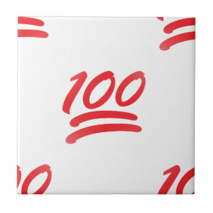 one hundred emoji ceramic tile