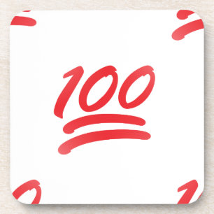 one hundred emoji coaster