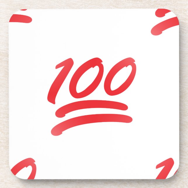 one hundred emoji coaster (Front)