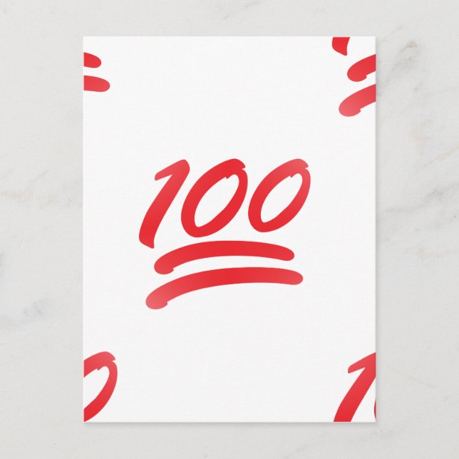 one hundred emoji postcard (Front)