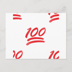 one hundred emoji postcard