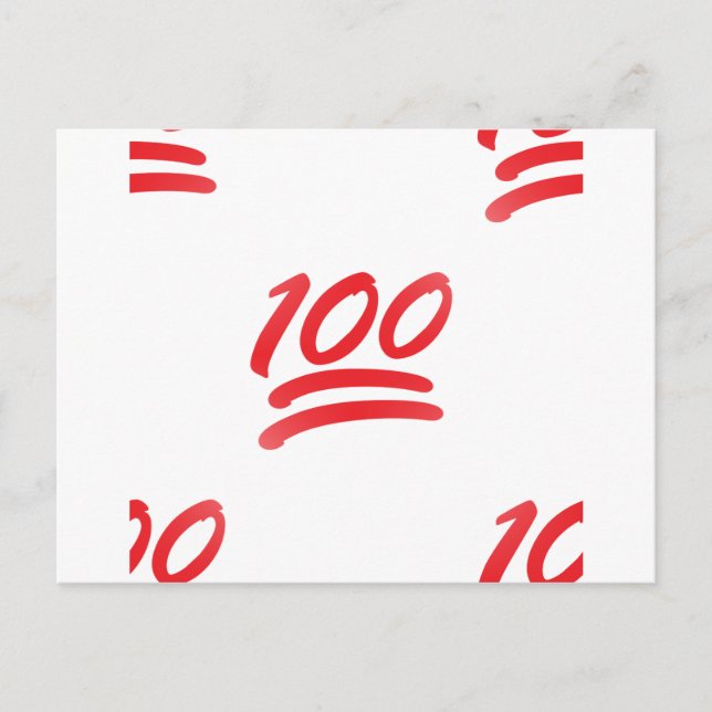 one hundred emoji postcard (Front)