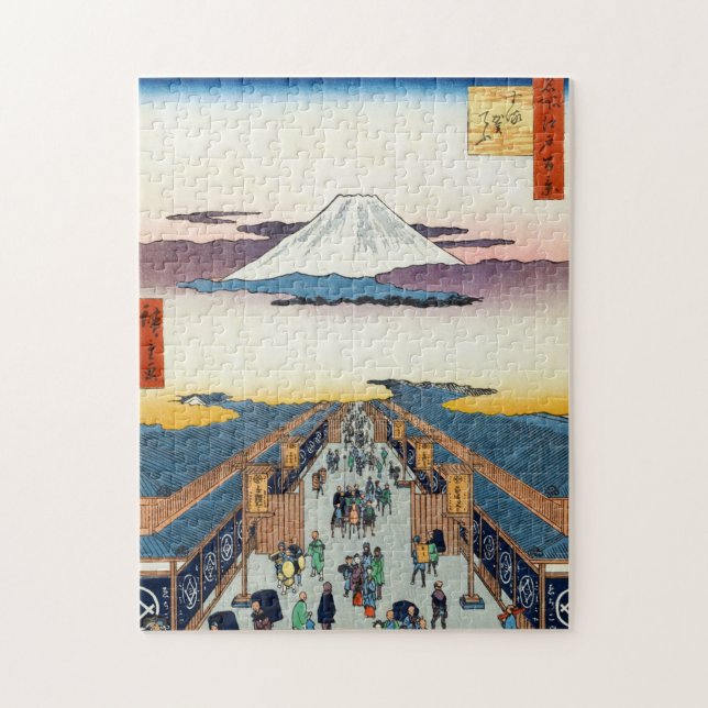 One Hundred Famous Views of Edo Ando Hiroshige Jigsaw Puzzle (Vertical)