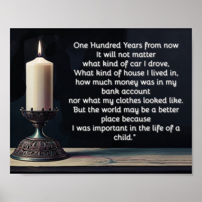 One Hundred Year from Now.... Poster (Front)