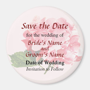 One Hydrangea Cluster Save the Date Magnet