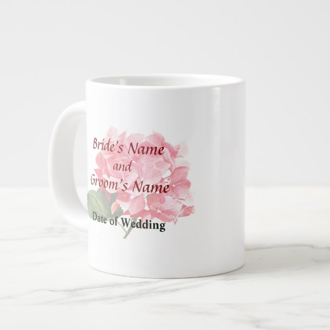 One Hydrangea Cluster Wedding Products Large Coffee Mug (Front Left)