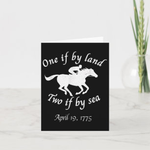 One If By Land Two If By Sea Revolution Concord Le Card