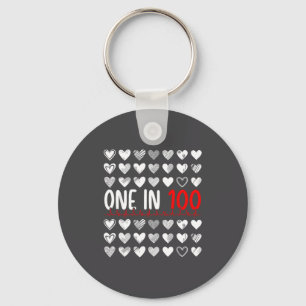 One In 100 Chd Awareness Congenital Heart Disease Key Ring