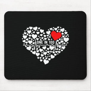 One In 100 Chd Warrior Congenital Heart Disease Aw Mouse Pad
